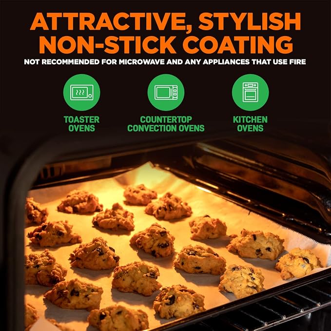 NutriChef Aluminum Baking Sheet w/ Cooling Rack - Thick & Durable Cookie Sheet Tray for Baking Pastries, Cookies, Bacon, & More - PFOS, PTFE, PFOA FREE, Dishwasher Safe (13" x 10")