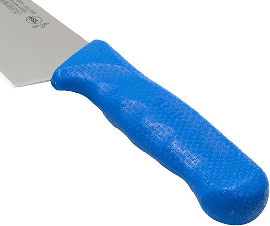 Winco 10" Commercial-Grade Chef's Knife with German Steel Blade, Blue