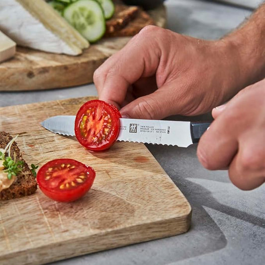 ZWILLING Twin Signature 5-inch Utility Knife, Razor-Sharp, Made in Company-Owned German Factory with Special Formula Steel perfected for almost 300 Years, Dishwasher Safe