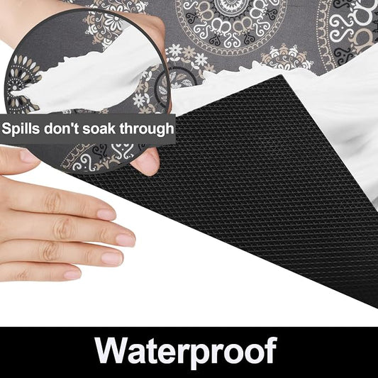 AiBOB Waterproof Under Sink Mat, Absorbent Quick Dry Sink Liners Protect Cabinets, Durable Shelf Liners, Slip Resistant and Non-Adhesive, 24X36, Multi