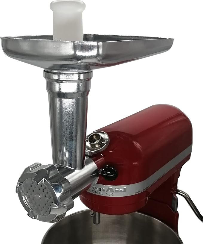 Replacement Food Meat Grinder Attachment with Sausage Stuffer Kit and Food Tray, Compatible with KitchenAid Artisan Series 5 Quart Tilt Head Stand Mixer &5/6/7 Quart Bowl-Lift Stand Mixer