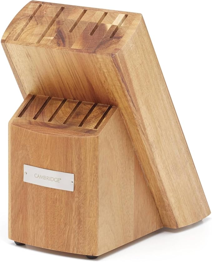 Cambridge Silversmiths Rame Cutlery Set with Block, 12-Piece Set