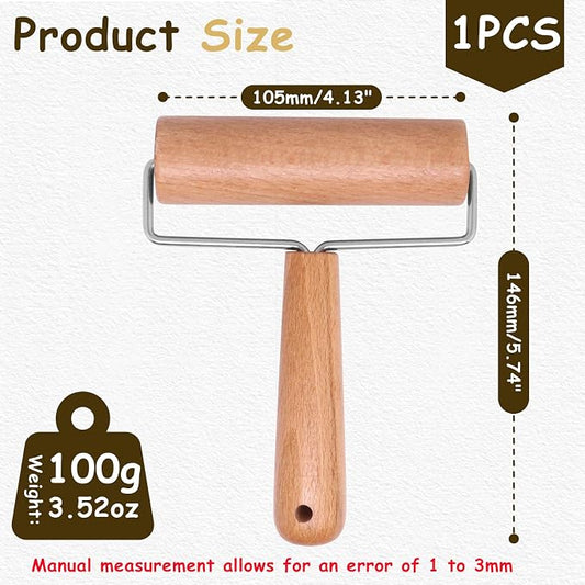 Small Rolling Pin, Wooden Rolling Pins For Baking, Pizza Roller, Non-Stick Dough Roller for Home Kitchen Baking Cooking Dumpling/Pasta Maker, 1PCS (T Type)
