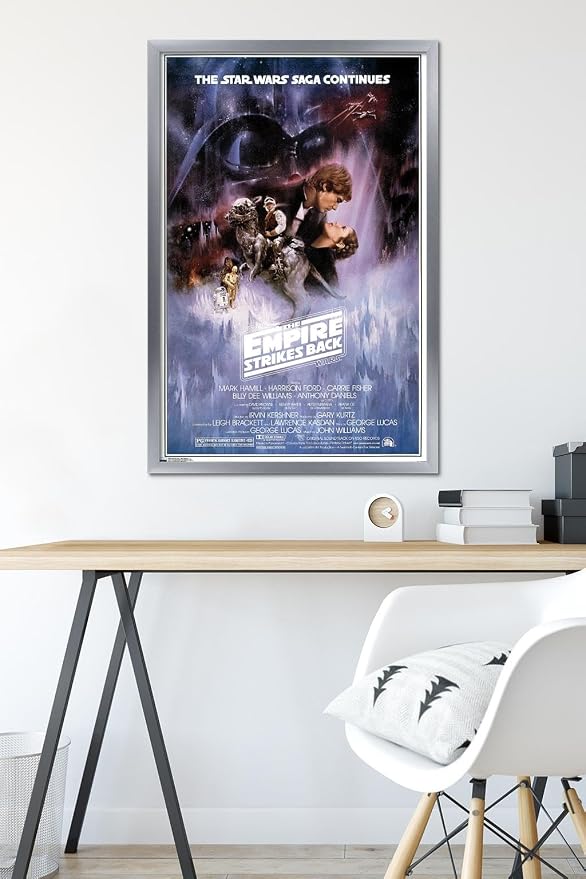 24X36 Star Wars: Saga - The Saga Continues Wall Poster, 36L" x 24W", Silver Framed Version