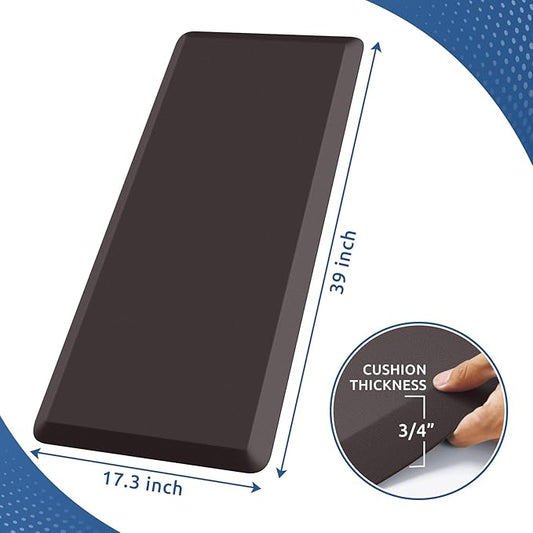 KitchenClouds Kitchen Mat Cushioned Anti Fatigue Kitchen Rug Non Slip Standing Mat Comfort Floor Mats for Sink Office (17.3"x39"- 0.8inch)