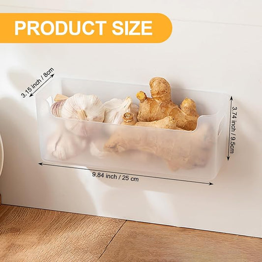 3 Pcs Kitchen Cabinet Door Organizer, Adhesive Mount Inside Cabinet Door Storage, Under Sink Storage Shelf for Kitchen,Bathroom,Office (Transparent)