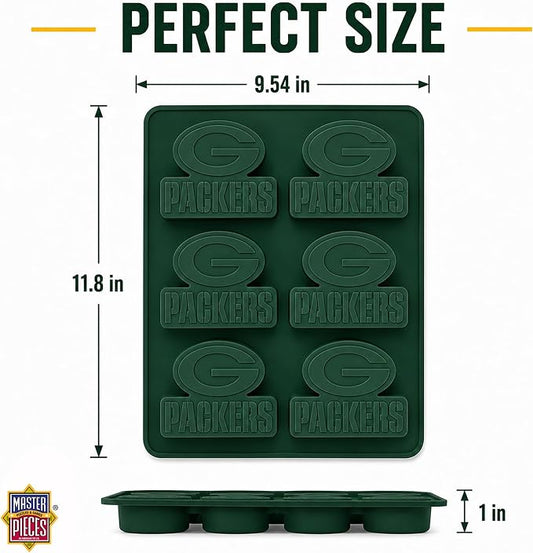 Masterpieces Game Day - FanPans NFL Green Bay Packers Silicone Muffin Pan - Dishwasher Safe