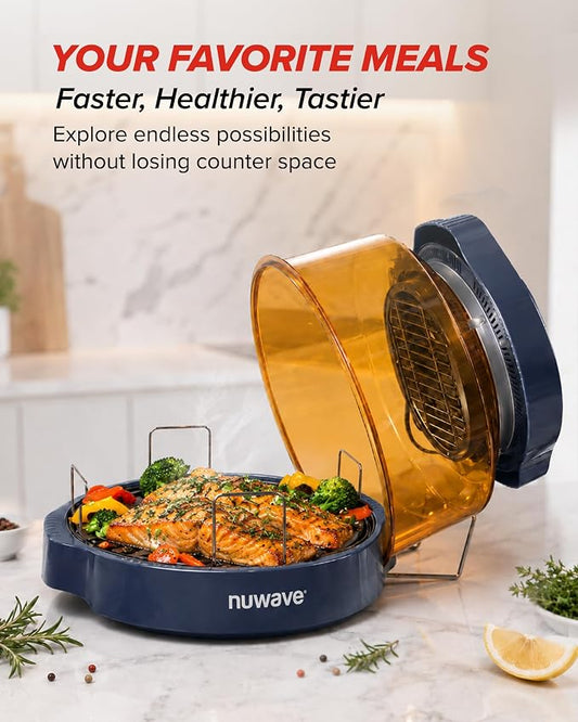 Nuwave Pro Plus 2 Air Fryer Oven, Infrared Countertop Convection, No Defrost No Preheat, Triple Combo Heating, 10-in-1 Multicooker, PFAS & BPA Free, 10LB Capacity, Dishwasher Safe Parts, 20660V03U