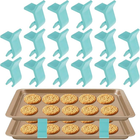 32PCS Baking Sheet Stackers Set Space-Saving Tray Stackers Reusable Trays Stacking Holder Multipurpose Baking Tray Stackers for Freeze Dryer Trays (32PCS)