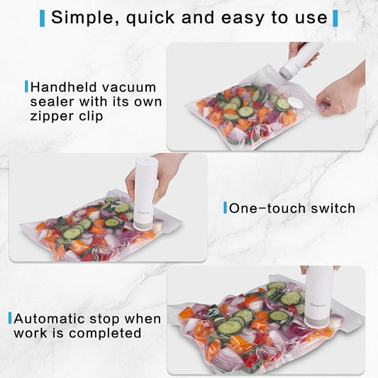 Reusable Vacuum Sealer Bags for Food – 30 Pack BPA-Free Medium (10 x 11 in) Vacuum Storage Bags | Freezer & Microwave Safe | Leak-Proof & Odor-Resistant | Compatible With Many Vacuum Sealers