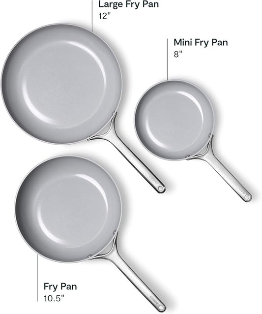 Caraway 8in + 10in Fry + 12in Fry Set Cream