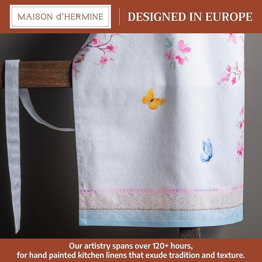 Maison d' Hermine 100% Cotton Apron for women with Pocket Kitchen Chef Apron for Men Cooking Spring Summer