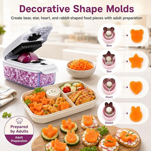 13-in-1 Vegetable Chopper (White & Black)