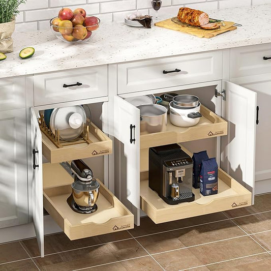 WelFurGeer Soft Close Pull Out Drawers for Cabinets, 11" W x 21" D Pull Out Cabinet Drawer with Heavy Duty Slides, Pull Out Cabinet Organizer, Cabinets Roll Out Drawers, Pull-Out Home Organizers
