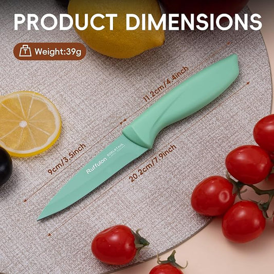 Paring Knife Set, 4PCS Stainless Steel Paring Knife Set, Ultra Sharp Fruit and Vegetable Knives, 3.5-Inch Kitchen Knives, Razor-Sharp Knife,Ergonomic Handle Design, Coloured