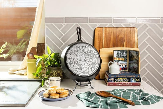 Lodge Manufacturing Company 12 Inch Seasoned Cast Iron Skillet w/South Carolina Road Trip