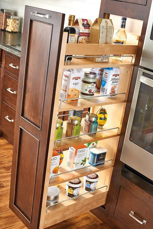 Rev-A-Shelf PULLOUT, Pant Try, Wood, 43" H X 8" W