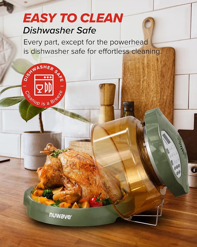 Nuwave Pro Plus 2 Air Fryer Oven, Infrared Countertop Convection, No Defrost No Preheat, Triple Combo Heating, 10-in-1 Multicooker, PFAS & BPA Free, 10LB Capacity, Dishwasher Safe Parts, 20660V03O