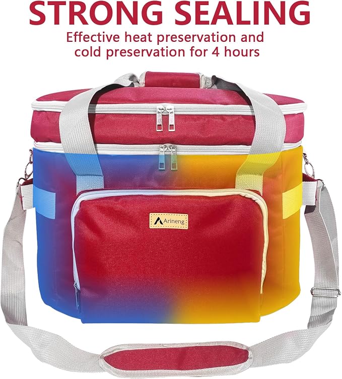 Crock Pot Bags carrying bag for 4-8 Quart Crock Pots - Insulated Travel Carrier with Fixators, Base Pad, and Shoulder Strap - Suitable for Small and Large Slow Cookers
