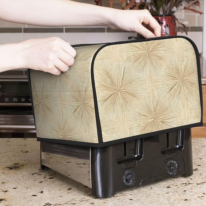 Boho Ethnic Pattern 4 Slice Toaster Cover Wide Slot Dustproof Bread Maker Cover Fingerprint Bakeware Protection Kitchen Appliance Cover Toaster Bag