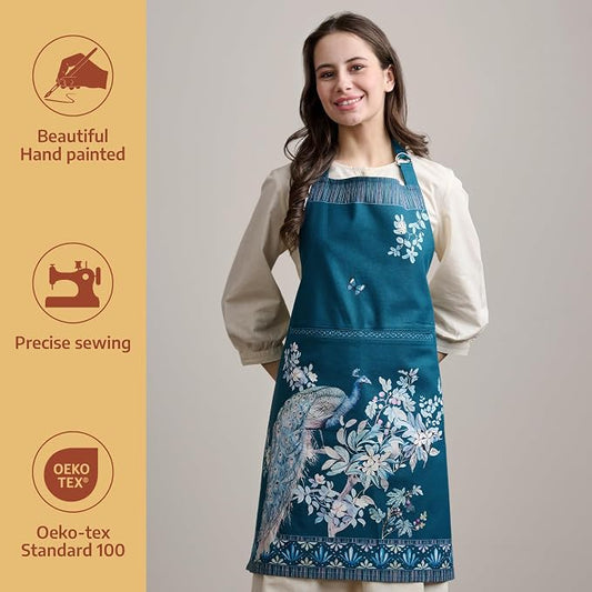Maison d' Hermine 100% Cotton Apron for women with Pocket Kitchen Chef Apron for Men Cooking Spring Summer