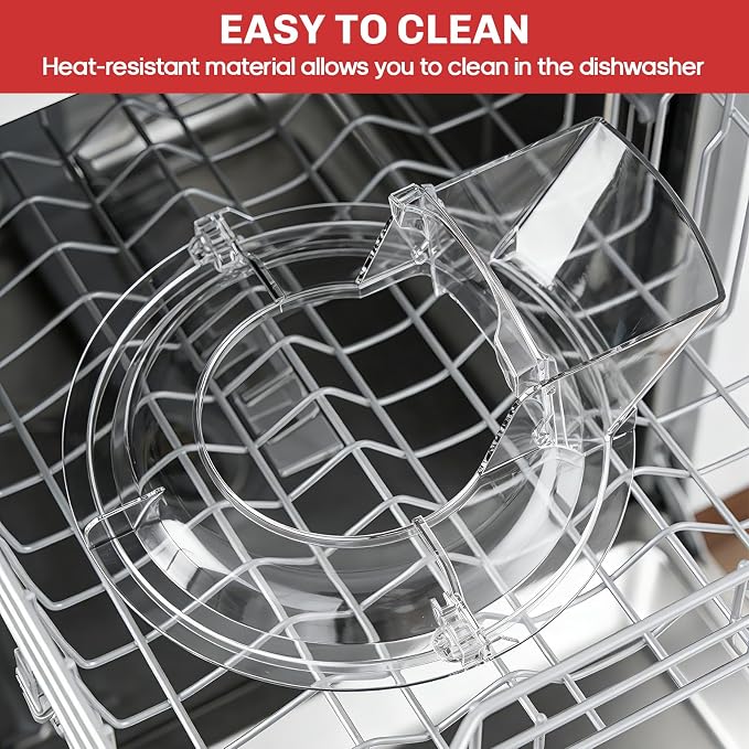 Pouring Shield for KitchenAid Mixer - Splash Guard for Kitchen Aid Stand Mixer Works with 4.5-5QT Tilt-Head Mixer Bowls (Stainless Steel/Glass/Ceramic/Wood), Kitchen Aid Accessories and Attachments