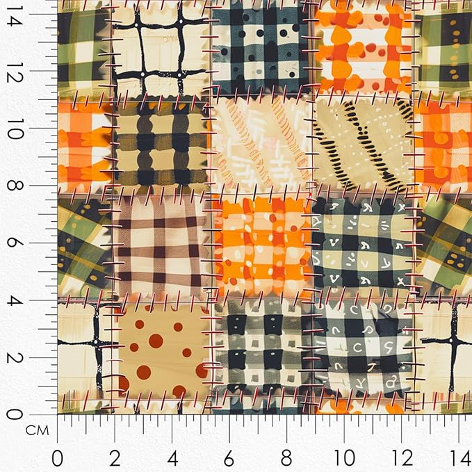 Cotton Fabric Panel β Single Continuous Patchwork Animal Panel with 6 Printed Squares (9.8β x 9.8β), Bonus Patchwork Area 29.5β x 19.7β β 100% Cotton Satin Fabric for Quilting, Sewing & Kids Crafts
