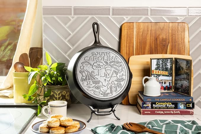 Lodge Manufacturing Company 12 Inch Seasoned Cast Iron Skillet w/South Carolina Road Trip