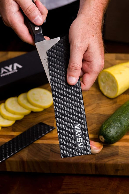 Asaya Professional Chef Knife Edge Guards – 9 Piece Knives Universal Covers - Extra Strength ABS Plastic and Food Safe Kitchen Knife Sheath Covers – Knives Not Included