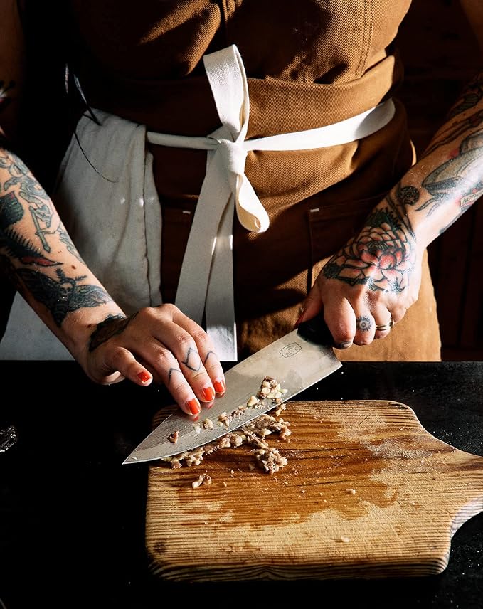 Buck Knives 931 Chef's Knife, 8" 420HC Stainless Steel Blade Kitchen Knife, Slate Paperstone Handle, Full Tang Made in the USA Kitchen Cutlery, 9.1 oz
