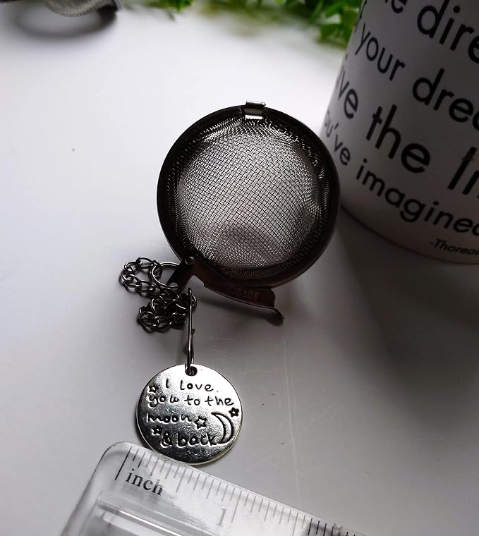 Tea Infuser Ball with Quotation - I Love You To Moon and Back