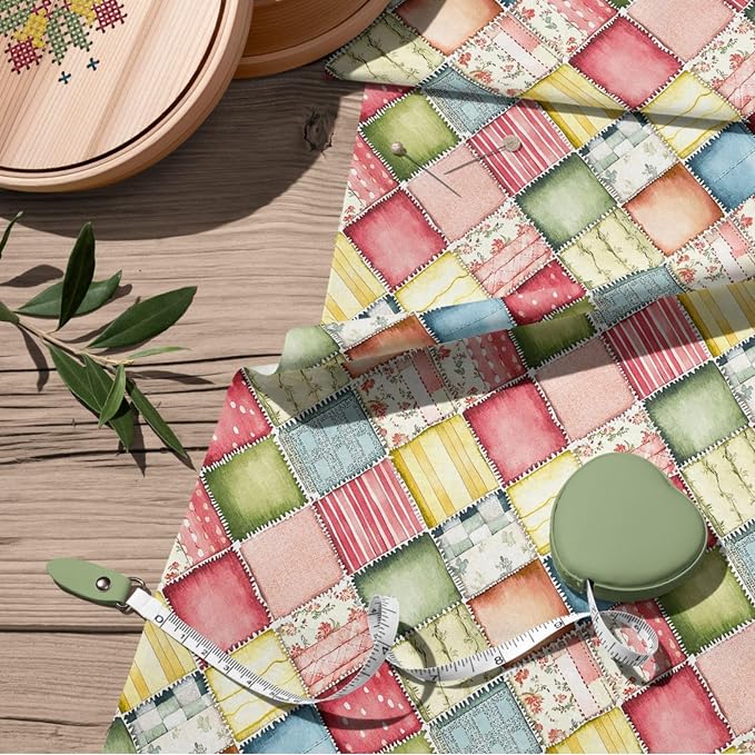 100% Cotton Fabric by the Yard – Turkish Quality Quilting & Sewing Fabric, 1 Yard x 1.69 Yards Wide, Patchwork Cotton for Crafts