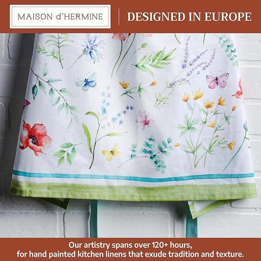 Maison d' Hermine 100% Cotton Apron for women with Pocket Kitchen Chef Apron for Men Cooking Spring Summer