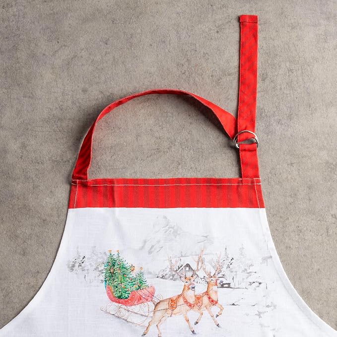 Maison d' Hermine 100% Cotton Apron for women with Pocket Kitchen Chef Apron for Men Cooking Spring Summer