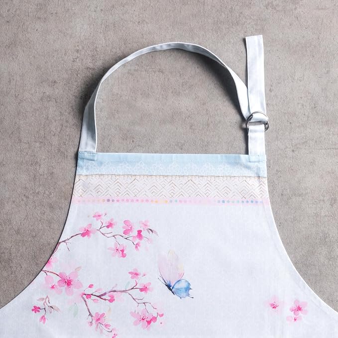 Maison d' Hermine 100% Cotton Apron for women with Pocket Kitchen Chef Apron for Men Cooking Spring Summer