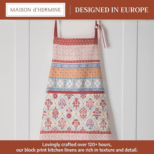 Maison d' Hermine 100% Cotton Apron for women with Pocket Kitchen Chef Apron for Men Cooking Spring Summer