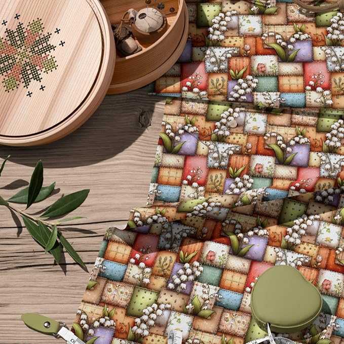 100% Cotton Fabric by the Yard – Turkish Quality Quilting & Sewing Fabric, 1 Yard x 1.69 Yards Wide, Patchwork Cotton for Crafts