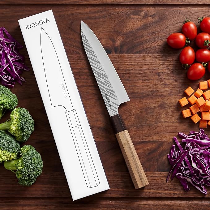 8 Inch Chef Knife, 9-Layer VG10 High Carbon Steel Professional Japanese kitchen Steak Knives, Octagonal Rosewood Handle Cooking Knife sharp chef knife for Home & Restaurant