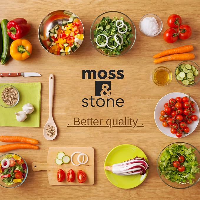 Moss & Stone Kitchen Cutlery White Ceramic Knife Set, Ceramic Knife Set and Fruit Peeler, Rust Proof & Stain Resistant, Kitchen Cooking Knife Set 5 pieces Blue Knives