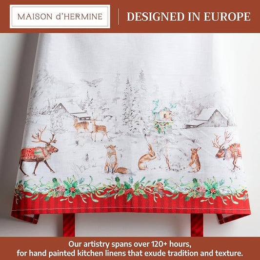 Maison d' Hermine 100% Cotton Apron for women with Pocket Kitchen Chef Apron for Men Cooking Spring Summer