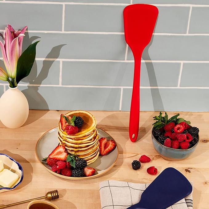 GIR: Get It Right Silicone Kitchen Spatula Turner - Non-Toxic Cooking Utensils for Nonstick Cookware, Cooking and Baking, Ultimate Turner - 13IN - Red