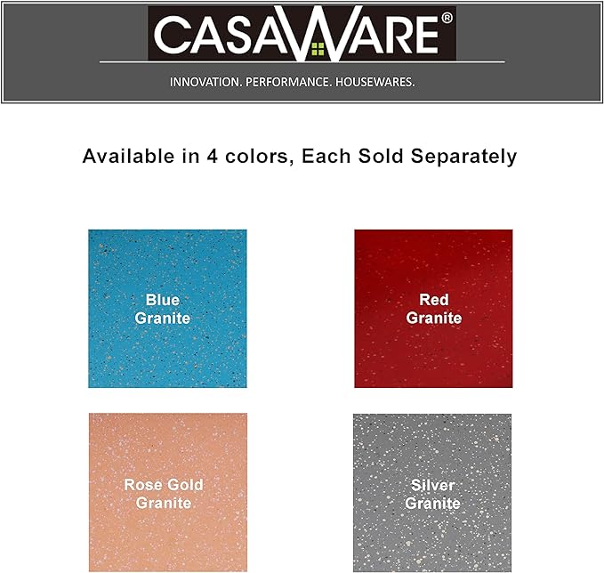 casaWare Toaster Oven 6 Cup Muffin Pan NonStick Ceramic Coated (Rose Gold Granite)
