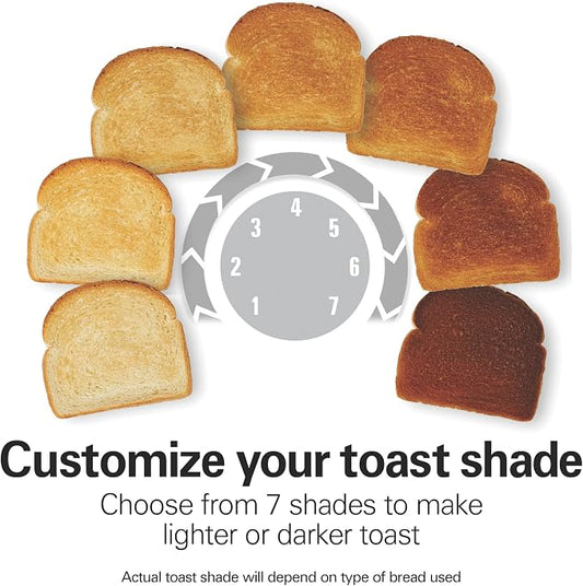 Hamilton Beach 4 Slice Toaster with Extra-Wide Slots, Bagel Setting, Toast Boost, Slide-Out Crumb Tray, Auto-Shutoff & Cancel Button, Digital with Defrost Function, Stainless Steel (24796)