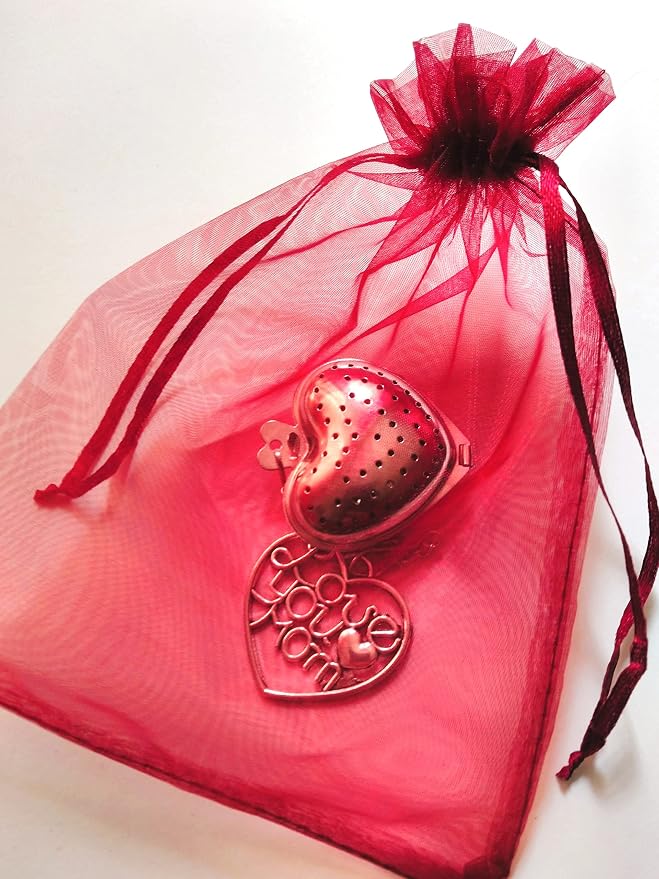 Love You Mom Heart Tea Infuser Ball for Loose Herbal Tea Brewing