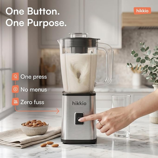 Plant Based Nut Milk Maker Machine with Pulp Filter, Homemade Almond, Hazelnut, Oat, Seed & Coconut Milk Maker, Blends & Strains in One Container – Easy to Clean, 20oz