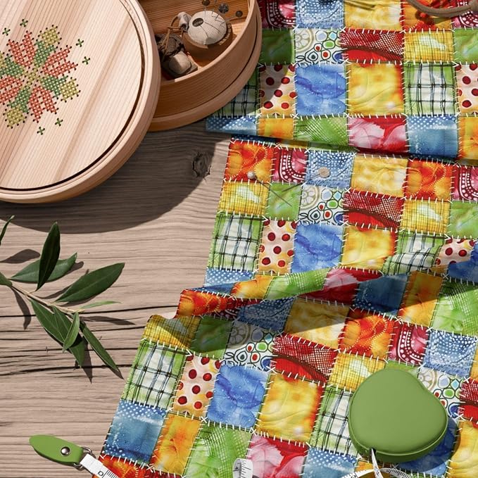 100% Cotton Fabric by the Yard – Turkish Quality Quilting & Sewing Fabric, 1 Yard x 1.69 Yards Wide, Patchwork Cotton for Crafts