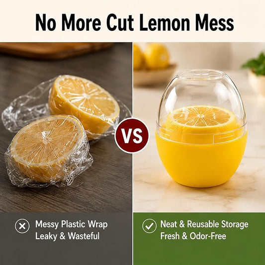 Lemon Keeper Lemon Saver Lemon Storage Containers Reusable Lemon Holder Organizer