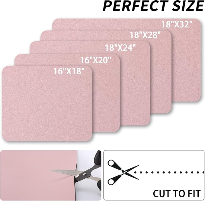 HotLive Dish Drying Mat for Kitchen Counter, Heat Resistant Drainer Mats with Non-slip Rubber Backed, Hide Stain Kitchen Super Absorbent Draining Mat, Easy to Clean Dish Rack Pad, Pink 18"x28"