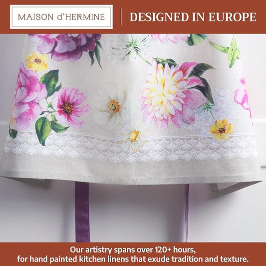 Maison d' Hermine 100% Cotton Apron for women with Pocket Kitchen Chef Apron for Men Cooking Spring Summer