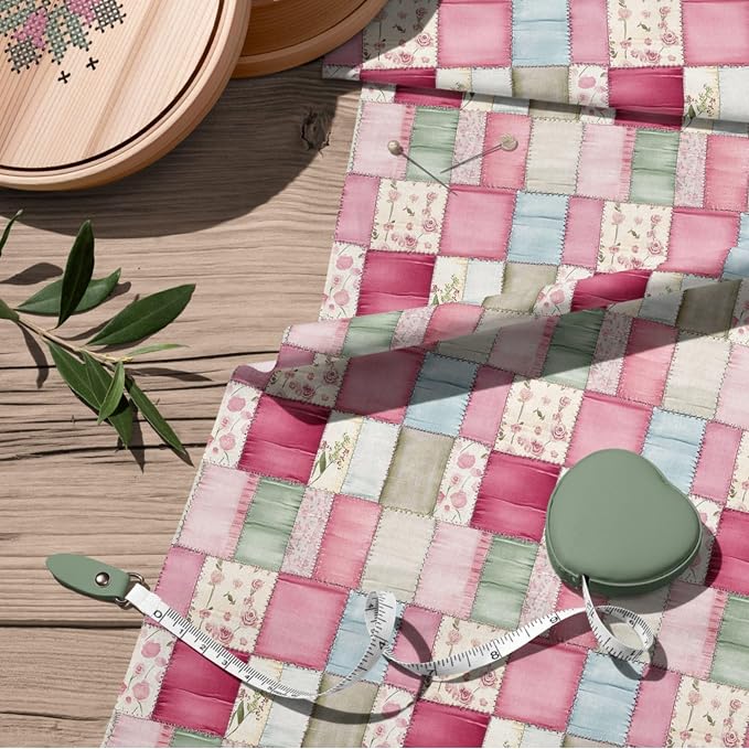 100% Cotton Fabric by the Yard – Turkish Quality Quilting & Sewing Fabric, 1 Yard x 1.69 Yards Wide, Patchwork Cotton for Crafts